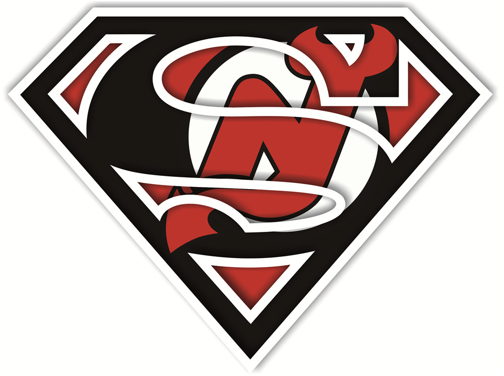 New Jersey Devils superman logos fabric transfer
